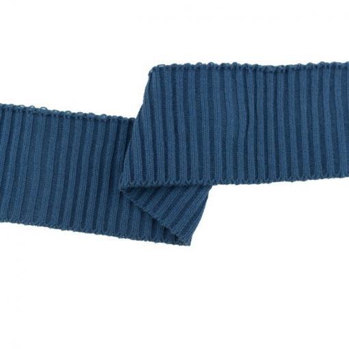 Fertigbündchen Cuff Grobstrick Uni Jeansblau – Bild 2