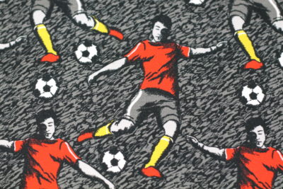 Baumwolljersey Steinbeck "Fußball" Fußballspieler Grau/Schwarz – Bild 2