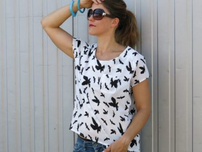 Schnittmuster Bluse Raglanoptik Frau Mia – Bild 3