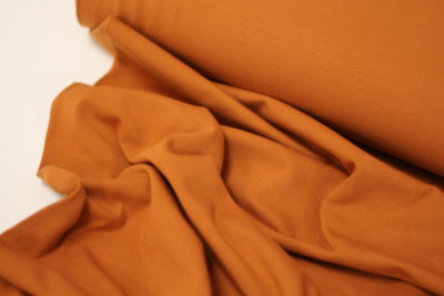 Baumwolljersey Uni Cognac – Bild 2