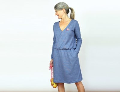 Schnittmuster Jerseykleid in Wickeloptik Frau Vilma – Bild 4