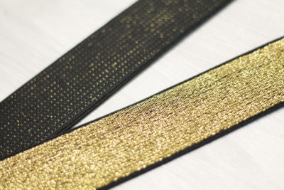 Glitzer Gummiband Glamour 40mm Gold