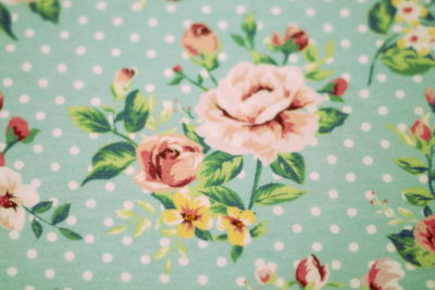 Baumwolljersey Fräulein von Julie Lovely Roses Punkte auf Hellmint – Bild 2
