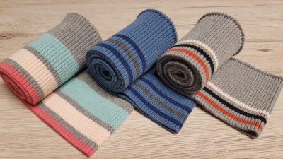 Fertigbündchen Cuff Bonnie Jeansblau gestreift – Bild 2