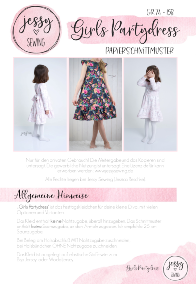 Schnittmuster Girls Partydress von Jessy Sewing – Bild 3