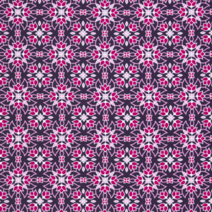 Baumwolljersey Floral Ornaments by lycklig design Bordeaux