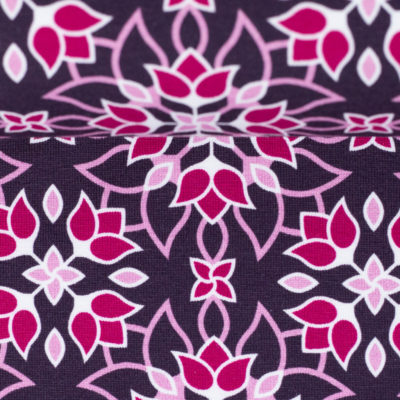 Baumwolljersey Floral Ornaments by lycklig design Bordeaux – Bild 4
