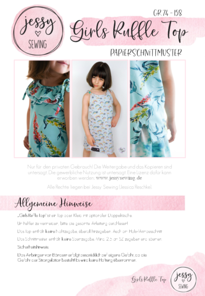 Schnittmuster Girls Ruffle Top von Jessy Sewing – Bild 3