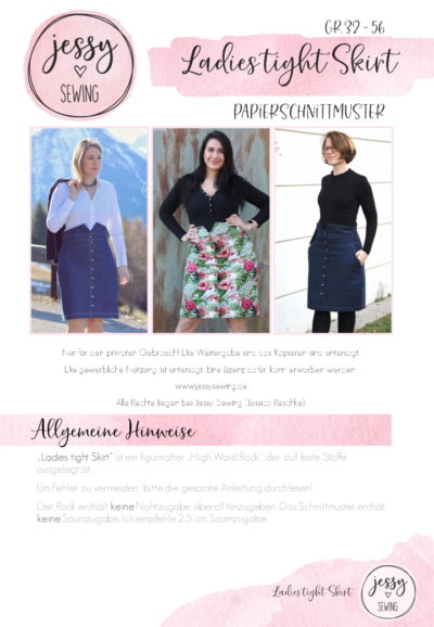 Schnittmuster Ladies Tight Skirt von Jessy Sewing – Bild 3
