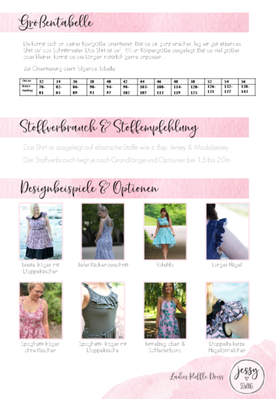 Schnittmuster Ladies Ruffle Dress von Jessy Sewing – Bild 2