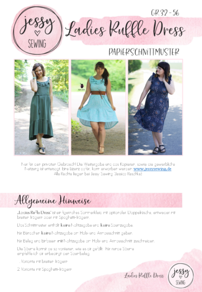 Schnittmuster Ladies Ruffle Dress von Jessy Sewing – Bild 3