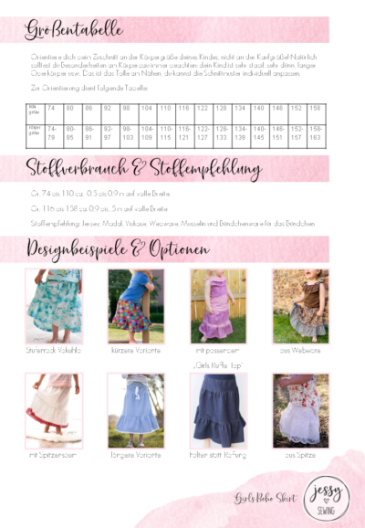 Schnittmuster Girls Boho Skirt von Jessy Sewing – Bild 2
