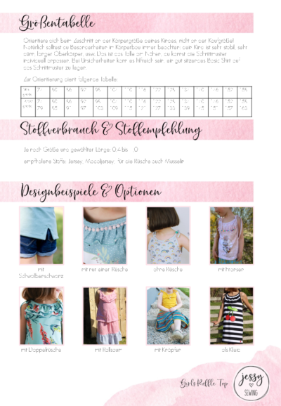 Schnittmuster Girls Ruffle Top von Jessy Sewing – Bild 2