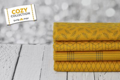 Jacquard Jersey Cozy by Lycklig Design Geometrie auf Senfgelb – Bild 6