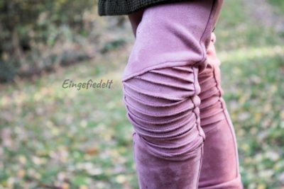 Wildleder Jersey Velourslederimitat Rosa – Bild 5