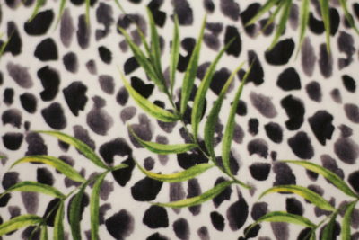 Baumwolljersey Leoprint Leaves auf Weiß – Bild 3