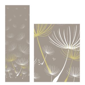 Eigenproduktion Jersey Bordüre Tender Dandelion Taupe