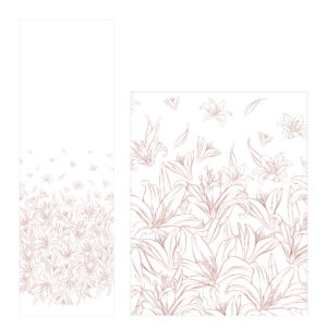 Eigenproduktion *Lilly* Bordüre auf Ecru