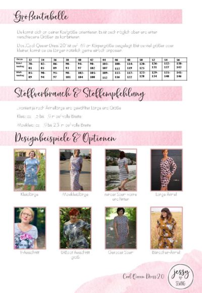 Schnittmuster Cool Queen Dress 2.0 von Jessy Sewing