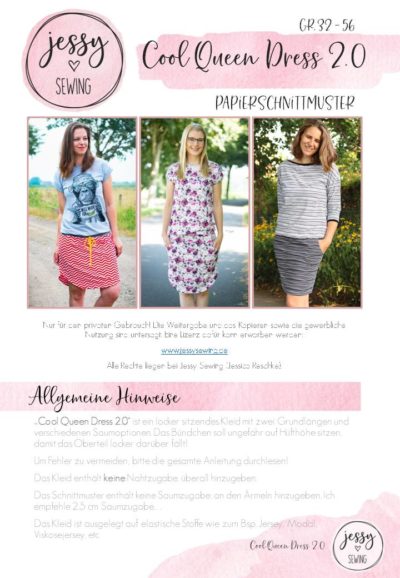 Schnittmuster Cool Queen Dress 2.0 von Jessy Sewing