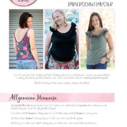 Schnittmuster Ladies Ruffle Top von Jessy Sewing