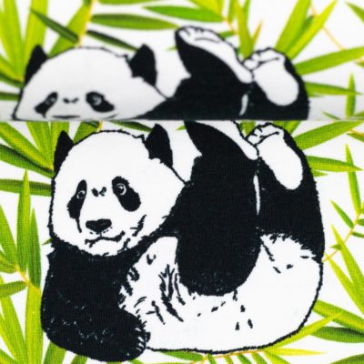 French Terry Panda Bär weiß – Bild 3