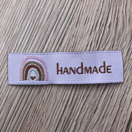 Textil-Label Handmade Regenbogen