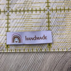 Textil-Label Handmade Regenbogen