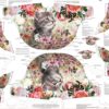 Stoffpanel Fledermausshirt mit Katze Cut and Sew Stenzo