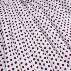 Viskose Baumwollviskose Punkte rot auf weiß dots