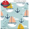 Sommersweat Segelboote French Terry Fräulein von Juli