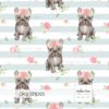 French Terry "Bulldogge mit Streifen"