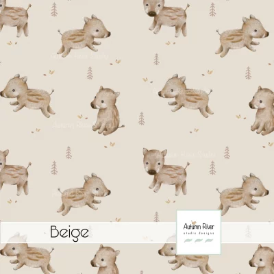 French Terry Wildschwein Beige