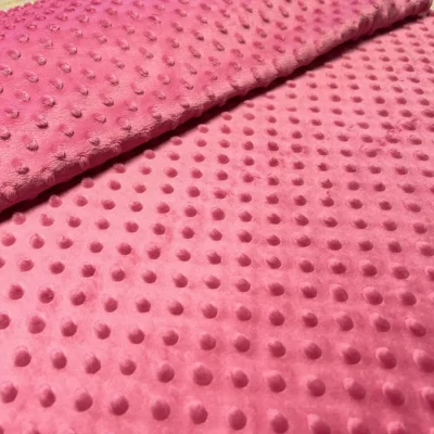 Minky Dots Plüsch Rosa