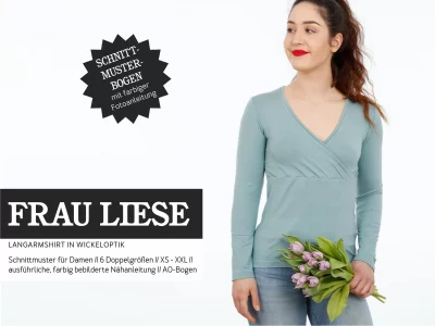 Schnittmuster FRAU LIESE Shirt in Wickeloptik