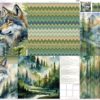 Canva Kissen Panel Baumwolle "Wolf Woods"
