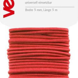 Gummikordel Elastic Kordel 3mm x 3m Rot