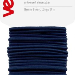 Gummikordel Elastic Kordel 3mm x 3m Marine Blau