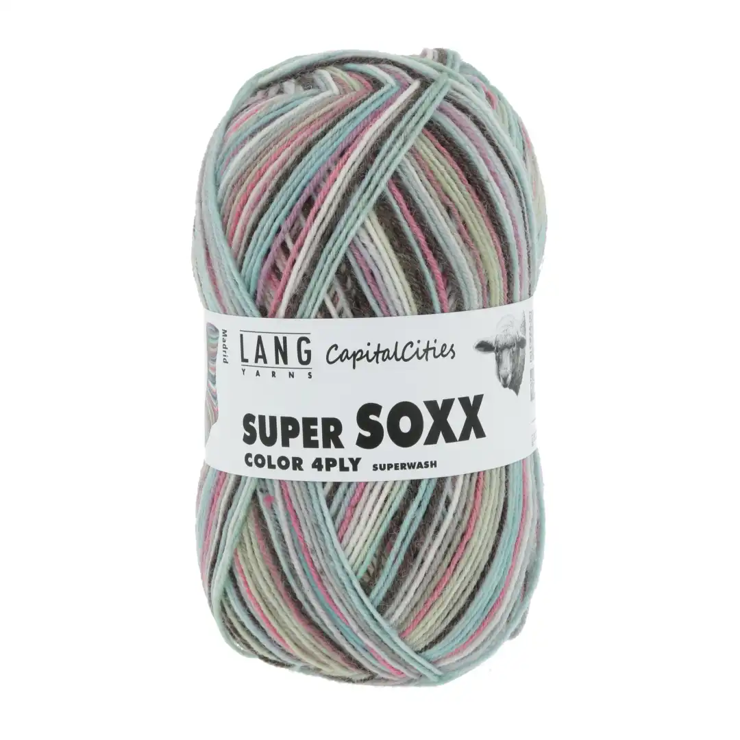 Super Soxx Color 4 fädrig Lang Garn Sockenwolle