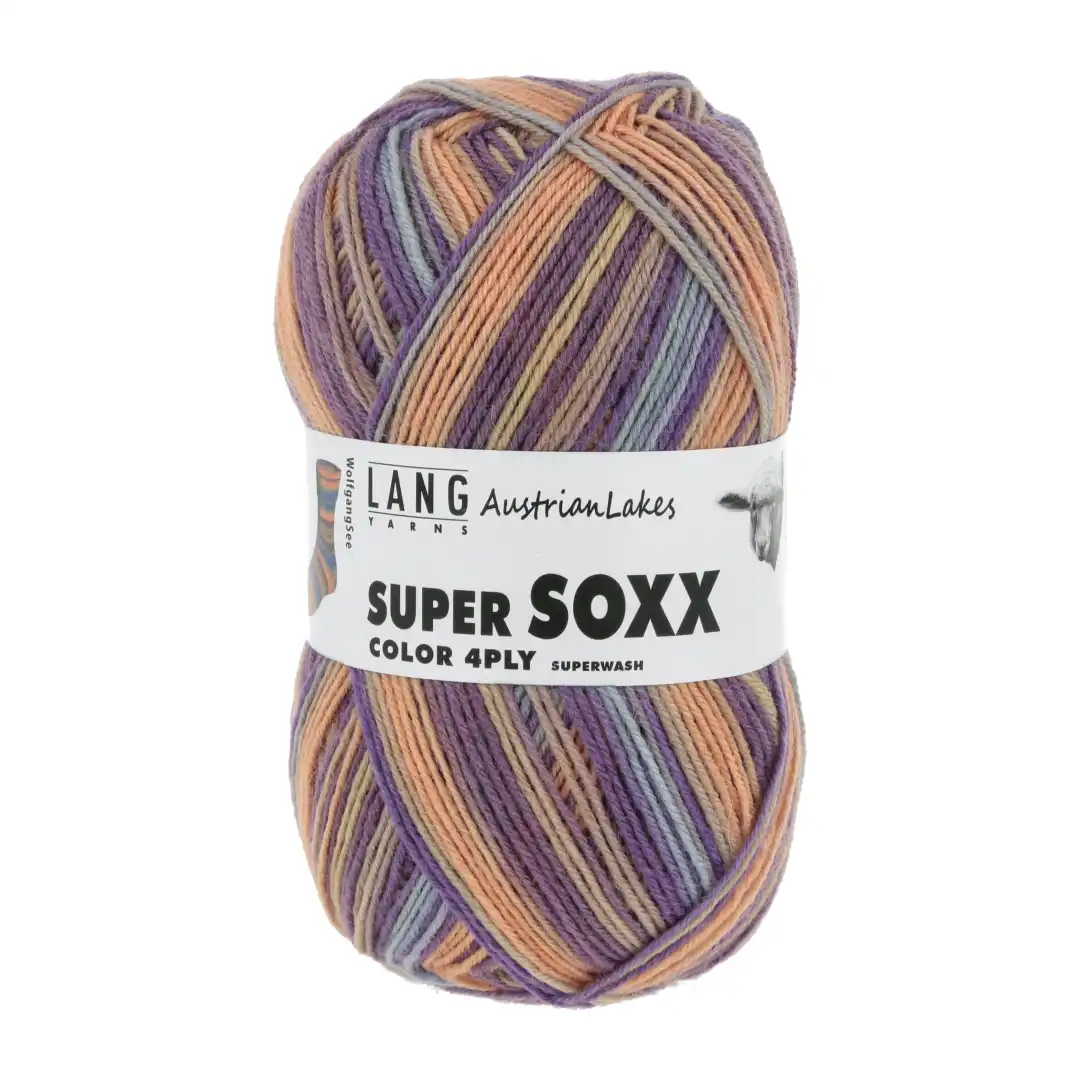 Super Soxx Color 4 fädrig Lang Garn Sockenwolle