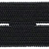 Knopflochband Elsatisch Elastic schwarz 18mm