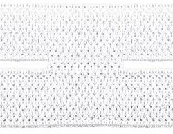 Knopflochband Elsatisch Elastic weiß 18mm
