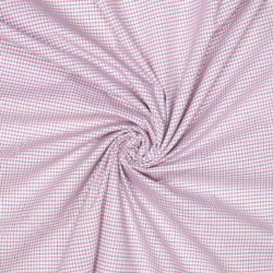 Karostoff Gitterrot-Blau | Baumwoll-Polyester-Mischgewebe