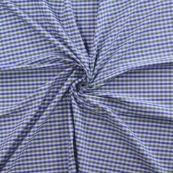 Karo-Stoff Blau-Grün | Baumwoll-Polyester-Mischgewebe | pflegeleicht & robust