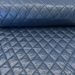 Steppstoff beidseitig – Blau mit Wendeoptik