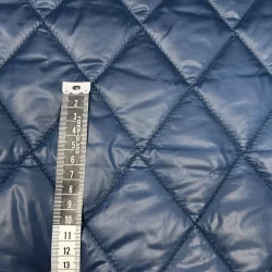 Steppstoff beidseitig – Blau mit Wendeoptik