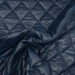 Steppstoff beidseitig – Blau mit Wendeoptik