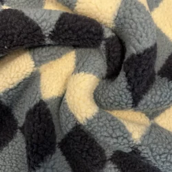 Teddyfleece Kariert – Blau/Creme – Kuschelig & Warm