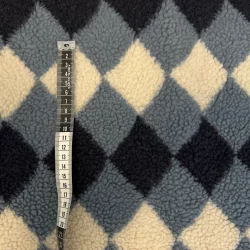 Teddyfleece Kariert – Blau/Creme – Kuschelig & Warm