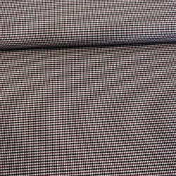 Pied-de-Poule / Hahnentritt Stretchstoff – Rot/Schwarz/Weiß – Dehnbar im Fadenlauf